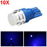 W5W Wedge Bulb Blue 12V Turn Signal Lamp 10Pcs T10 1.5W LED Side Maker Light Car - 1