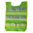 Waistcoat Traffic Security Vest Reflective Green Mesh Stripes 2Pcs - 2
