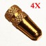 Gold Presta Caps Race Presta High Pressure Valve Bicycle MTB 4X - 1