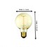 Pearl Edison Tungsten Vintage 25w G80 Bulb Glass - 7