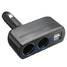 2 Way Car Socket Dual USB Port Power Charger Adapter Splitter - 2