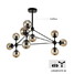 Black Chandelier Flush Mount 100 Amber Loft Light - 8