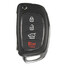 Shell Case Fob Hyundai Santa Fe Folding Flip Remote Key 4 Button - 3