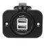 5V 3.1A 12V-24V Waterproof For Motorcycle Charger Adapter Dual USB LED Panel Port Car - 2