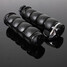 ISO Motorcycle Handlebar Hand Grips Black Rubber with Hook 1 inch - 5