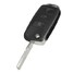 Case Car Uncut Blade VW Flip 4 Buttons Remote Key Black Shell - 2