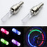 Color LED Wheel Lamp Tire Valve Flashlightt Motor Bike Car - 2