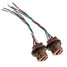 Wire Brake Light Harness A pair LED Bulb Socket Plugs - 3
