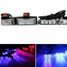 DC Warning Light Red Emergency Police Car White Blue LED Strobe Light Flashing Caution - 7