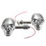 Skeleton Head Universal Motorcycle Turn Light Indicators Lights - 2