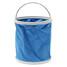 Folding Bucket Portable 9L Fishing Storage Blue Car Washing - 1
