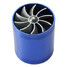 Supercharger Blue Fan Turbine Gas Saver Turbo Dual Power Air Intake - 1