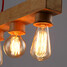 Handmade Led Chandelier Edison Wood Hanging Pendant Lamp - 4