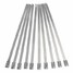 Cable Wire Straps 10pcs Ties Stainless Steel Metal Wraps Exhaust 150mm - 4
