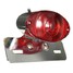 Cat Eye Number Red Lens With Chrome Plate Bracket Brake Tail Light 5W Motorcycle Rear - 6