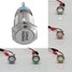 Switch Lighted Push Button 19mm Metal Engine Start Latching 12V LED 5 Colors - 2
