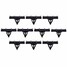 Fender Black 10pcs Fastener Clips Exterior Jeep Wrangler JK Rocker Panel - 1