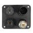 Switch Marine Boat 12V Voltmeter Dual USB Auto Panel Power Socket RV Port Hole - 3
