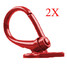 Red Scooter Motorcycle Luggage Hooks Aluminum - 1