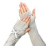 Silk Long Lace Sleeves Arm Multi Color Printed Anti-UV Gloves Fingerless Sun Summer Lady - 3