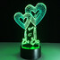 100 Love 3d Led Lights Heart Gifts - 3