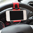 Universal Clip Bike Handlebar Car Steel Ring Wheel Mount Bracket Phone GPS Holder - 2