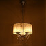 White Shed Chandelier Fabric Drum Crystal - 2