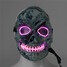 Halloween Fancy Mask Scary LED Costume Adult Skeleton Skull Accessory - 4