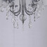 White Shed Chandelier Fabric Drum Crystal - 4