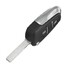 Uncut Blade Fold Remote BTN Fob 207 307 407 Peugeot Car Key Case - 2