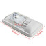 White 12V Interior Camper RV Boat Trailer Single Dome Ceiling 24LED Light Switch - 11