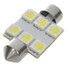 6-SMD White Light Bulb 6500K Car New LED 36MM - 1