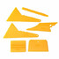 6pcs Yellow Car Window Tinting Glass Tint Vinyl Sticker Installation Scraper Tool Kit - 1