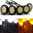 Turn Lights 5630 DRL Fog Eagle Eyes 2 X Silver Shell Signal Car LED 23mm Amber - 3