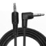 Black Car Audio Cable Cord 3.5mm Male Angle Connector Headphone AUX 1.5M - 1