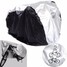 Motorcycle Bike Rain Dust Cover Waterproof Black Silver Outdoor - 1