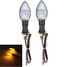 Round 12V LEDs Indicators Light BLACK MOTORCYCLE Lens Turn - 1