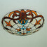 Light Retro Tiffany Glass Ceiling Lamp Fixture Flush Mount 16inch Living Room - 6