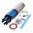 Exhaust Muffler Pipe Motorcycle Stainless Slip-On Rotating 100mm Grilled Blue - 1