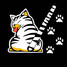 Moving Decals White Car Stickers Cartoon 3D Cat Tail Rear Window Wiper Reflective - 1