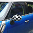 Black White Door Mirror Cover 2Pcs ABS Electric BMW Square Mini Cooper Countryman - 2