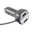 USB Car Charger Two Phone Car Charger Cigarette Lighter With Voltage One in Switch Lines - 3