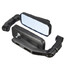 Black Rectangle Rear View Mirrors Universal Motorcycle Bike 8MM 10MM Carbon - 4