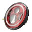 Red 7Inch 6000K LED Halo Wrangler Angle Eyes Beam Headlight Light For Jeep Turn White DRL - 5