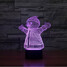 Snowman Christmas 3d Colorful Novelty Lighting Touch Dimming Christmas Light - 7