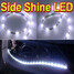 Strips White Shine LED Side Headlights DRL 2PC 12 Inch - 2