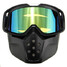 Len Green Detachable Face Mask Shield Goggles Mouth Helmet Motorcycle Ski Filter - 1