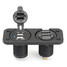 Dustproof Dual USB Port Ammeter LED Digital Voltmeter DC12-24V Waterproof - 6