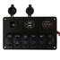 Laser Car Boat Marine USB Charger Socket Breaker LED Rocker Switch Panel Circuit - 1