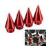Wheels Lug Nuts Tuner Spikes Four 4pcs Red Rims Extended Aluminum 30MM - 1